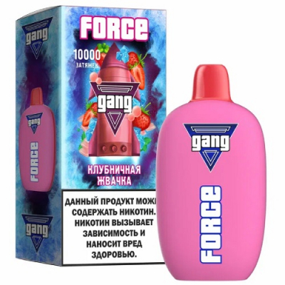 Электронная сигарета GANG FORCE 10000 - Клубничная Жвачка