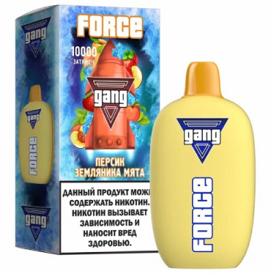 Электронная сигарета GANG FORCE 10000 - Персик Земляника Мята